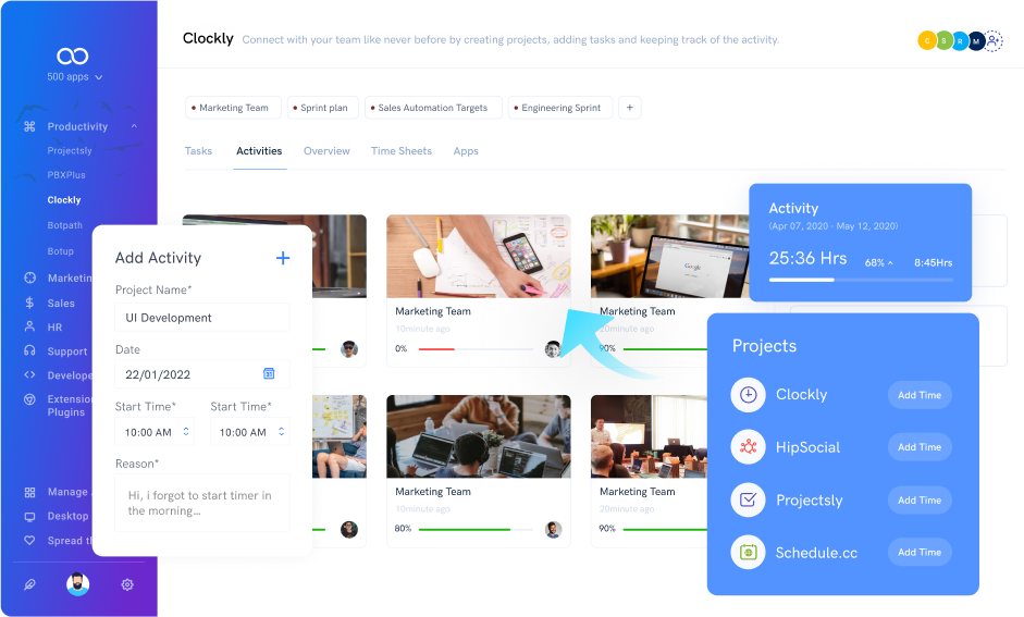 time tracking software leave note